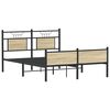 vidaXL Cadre de lit sans matelas ch&ecirc;ne sonoma 150x200 cm