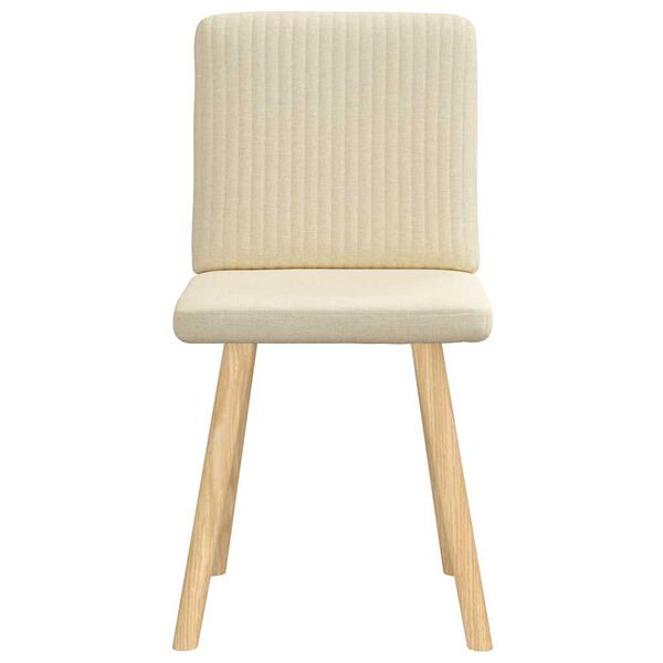 vidaXL Chaises &agrave; manger lot de 2 cr&egrave;me tissu