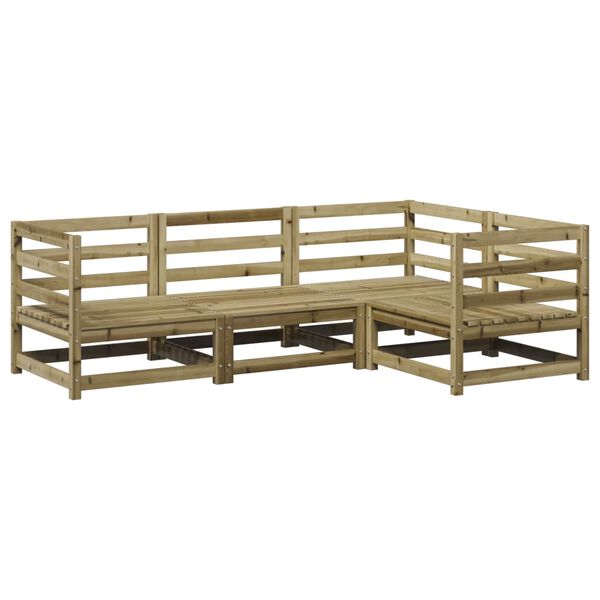 vidaXL Salon de jardin 4 pcs bois de pin impr&eacute;gn&eacute;