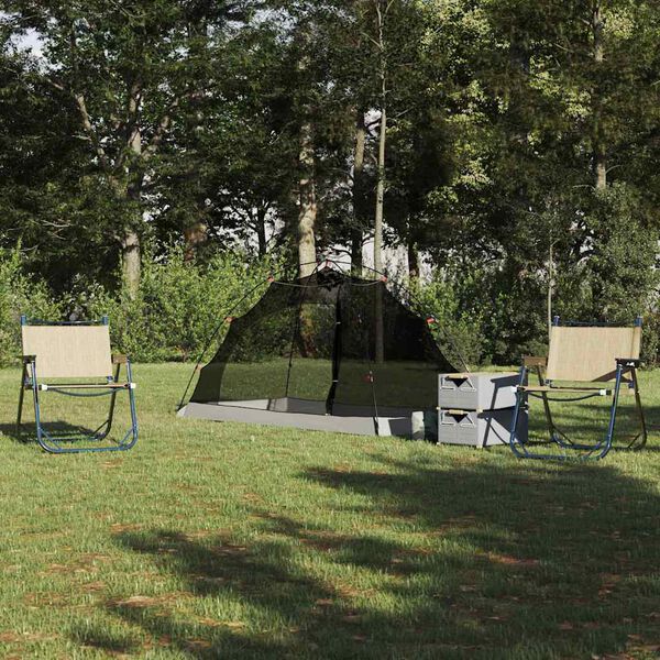 vidaXL Tente avec toit Autre Gris et Noir 236 x 150 x 136 cm