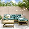 vidaXL Salon de jardin 5 pcs bois de pin impr&eacute;gn&eacute;
