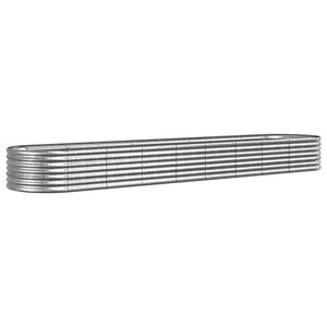 vidaXL Lit sur&eacute;lev&eacute; de jardin Acier galvanis&eacute; Argent&eacute;