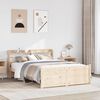 vidaXL Cadre de lit avec t&ecirc;te de lit sans matelas 140x190 cm