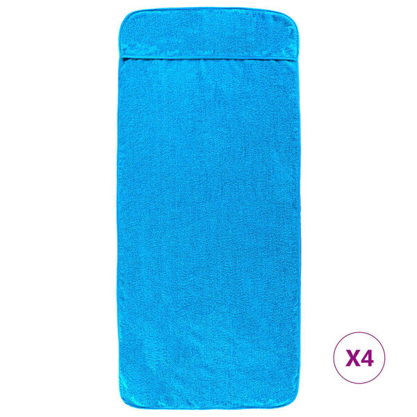 vidaXL Serviettes de plage 4 pcs turquoise 60x135 cm tissu 400 GSM