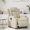 vidaXL Fauteuil de massage inclinable &eacute;lectrique cr&egrave;me similicuir