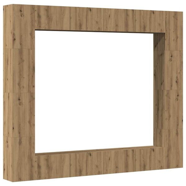 vidaXL Ensemble de meuble TV mural 8 pcs ch&ecirc;ne artisanal