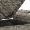 vidaXL Banc de jardin avec coussin gris 116x46x57 cm r&eacute;sine tress&eacute;e