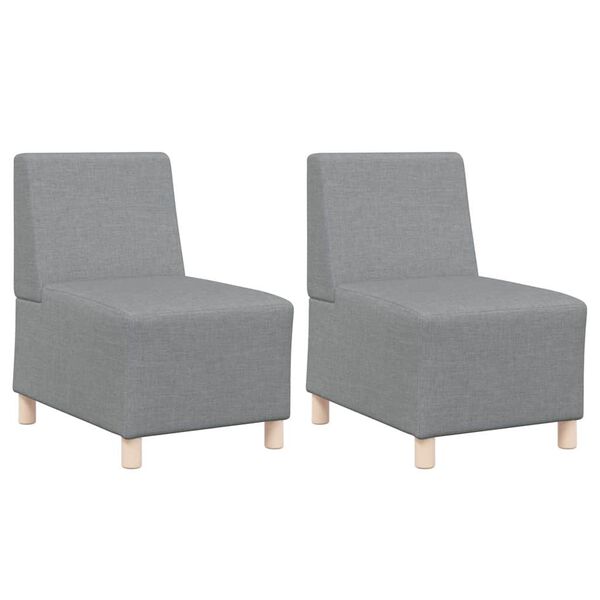 vidaXL Unit&eacute; de Sofa Modulaire Sans Accoudoirs 2 pcs Gris clair
