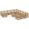 vidaXL Salon de jardin 13 pcs bois de pin massif