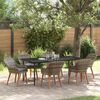 vidaXL Ensemble de salle &agrave; manger pour jardin 7 pcs Gris polyrotin