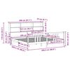 vidaXL Lit biblioth&egrave;que sans matelas 200x200 cm bois massif de pin