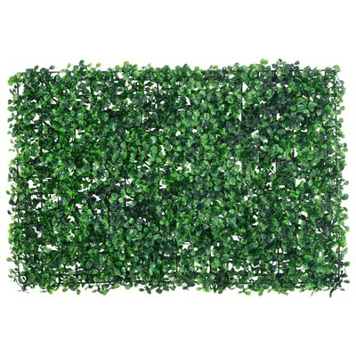  vidaXL Clôture à feuilles d'arbustes artificiels 24 pcs Vert 40x60 cm