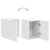 vidaXL Ensemble meuble TV Montage mural 4 pcs Blanc Bois d'ing&eacute;nierie