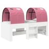 vidaXL Lit avec Tunnel 3 pc Blanc et rose Bois d'ing&eacute;nierie