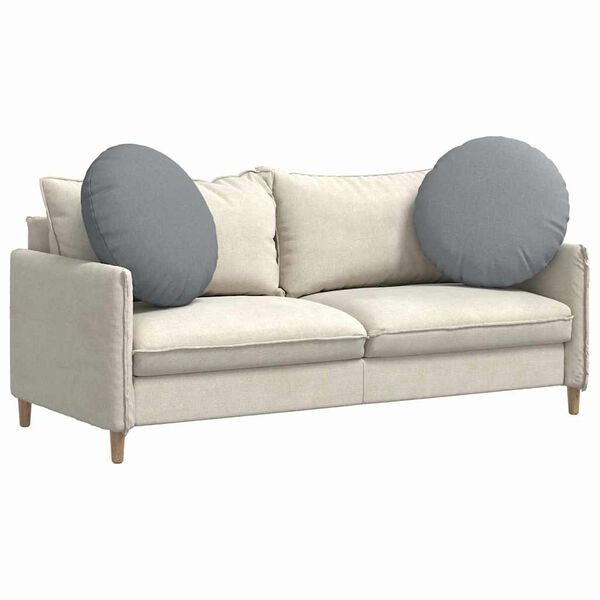 vidaXL Coussins de si&egrave;ge 2 pcs Gris clair &Oslash;80 x 29 cm tissu