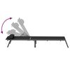 vidaXL Transats 2-personne 3 pcs Noir et anthracite Acier