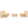 vidaXL Salon de jardin 6 pcs bois de pin massif