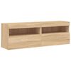 vidaXL Ensemble de meubles TV muraux 8pcs et lumi&egrave;res LED ch&ecirc;ne sonoma