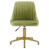 vidaXL Chaises pivotantes &agrave; manger lot de 6 vert clair velours