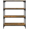 vidaXL Biblioth&egrave;que Ch&ecirc;ne fum&eacute; 80x33x100 cm Bois d'ing&eacute;nierie