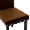 vidaXL Chaises &agrave; manger lot de 2 marron PVC