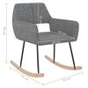 vidaXL Chaise &agrave; bascule Gris clair Tissu
