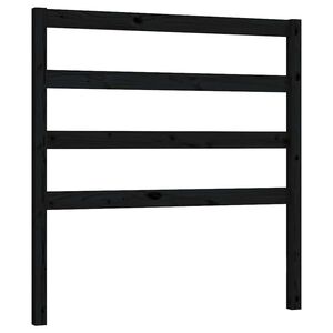 vidaXL T&ecirc;te de lit Noir 81x4x100 cm Bois massif de pin