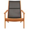 vidaXL Chaise de jardin Noir Bois d'eucalyptus solide et textilène