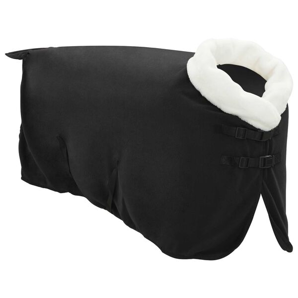 vidaXL Couverture &Eacute;quine Noir 85 cm Fleece polaire