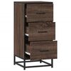 vidaXL Buffet ch&ecirc;ne marron 35,5x35x76 cm bois d'ing&eacute;nierie et m&eacute;tal