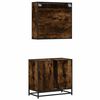 vidaXL Ensemble de meubles de salle de bain 2 pcs Ch&ecirc;ne fum&eacute;