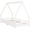 vidaXL Cadre de lit pour enfants blanc 90x190 cm bois de pin massif