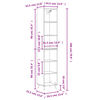 vidaXL Buffet haut Blanc 34,5x32,5x180 cm Bois d'ing&eacute;nierie