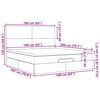 VidaXL Cadre de lit ottoman et matelas gris clair 160x200cm tissu