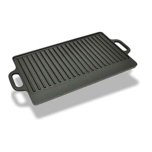 vidaXL Plateau de gril r&eacute;versible Fonte 50x23 cm