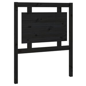 vidaXL T&ecirc;te de lit Noir 80,5x4x100 cm Bois massif de pin