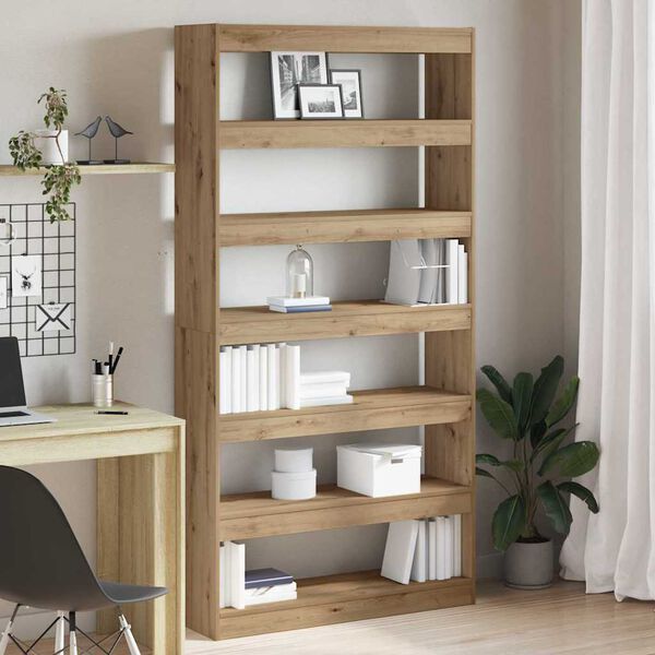 vidaXL Biblioth&egrave;que Ch&ecirc;ne noir 100 x 30 x 198 cm Bois d'ing&eacute;nierie