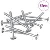 vidaXL Vis en bois 12 pc Argent&eacute; M6 x 70 mm Acier