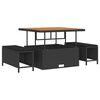 vidaXL Ensemble de canap&eacute; de jardin 11 pcs Noir 100 x 100 x 71 cm