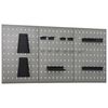 vidaXL Panneaux perfor&eacute;s muraux 3 pcs 40x58 cm Acier