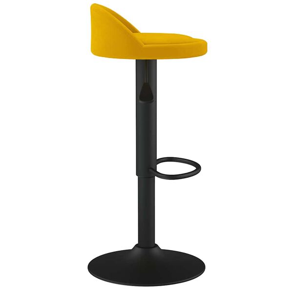 vidaXL Tabouret de bar jaune velours