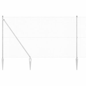 vidaXL Cl&ocirc;ture en fil soud&eacute; avec pointes 10 x 1,5 m Acier galvanis&eacute;