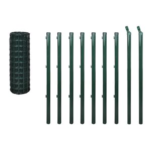 vidaXL Cl&ocirc;ture euro Acier 10x0,8 m Vert