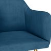 vidaXL Chaises &agrave; manger lot de 2 Bleu Velours