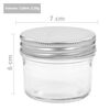 vidaXL Pots &agrave; confiture avec couvercles argent&eacute;s 96 pcs Verre 110 ml