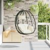 vidaXL Chaise suspendue Blanc cr&egrave;me 91,5 x 60 x 110 cm polyrotin