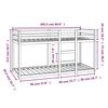 vidaXL Lit superpos&eacute; sans matelas 80x200 cm bois de pin massif