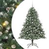 vidaXL Sapin de No&euml;l artificiel Vert 180 cm PVC, plastique et acier