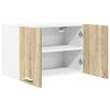 vidaXL Armoire suspendue Ch&ecirc;ne Sonoma et Blanc 60 x 31 x 40 cm