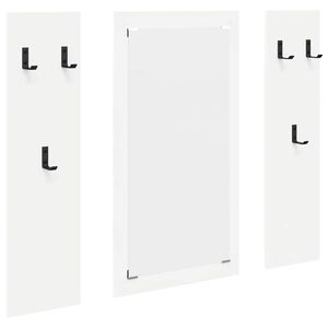 vidaXL Porte-manteau mural Montage mural Blanc 96 x 1,5 x 90 cm